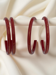 22K Gold Red Khadak Bangles 2pcs