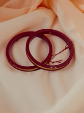 Dazzling Daily Elegance: 22K Gold Chip Comfort Bangles (Set of 2)