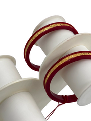 Dazzling Daily Elegance: 22K Gold Chip Comfort Bangles (Set of 2)