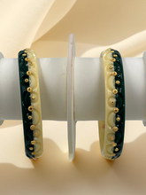 Exquisite Elegance: 22K Gold Fancy Teliya CNC Lightweight Bangles (Set of 2)