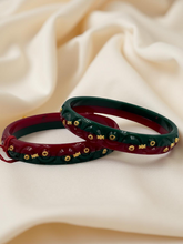 Exquisite Elegance: 22K Gold Fancy Teliya CNC Lightweight Bangles (Set of 2)