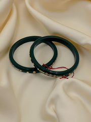 Exquisite Elegance: 22K Gold Fancy Teliya Lightweight Bangles (Set of 2)