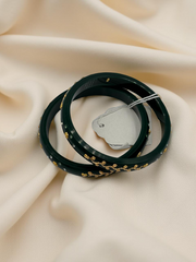 Exquisite Elegance: 22K Gold Fancy Teliya Lightweight Bangles (Set of 2)