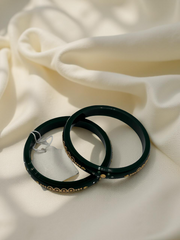 Exquisite Elegance: 22K Gold Fancy Teliya Lightweight Bangles (Set of 2)