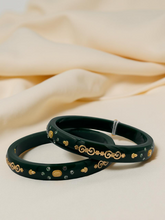 Exquisite Elegance: 22K Gold Fancy Teliya Lightweight Bangles (Set of 2)