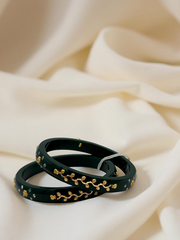 Exquisite Elegance: 22K Gold Fancy Teliya Lightweight Bangles (Set of 2)