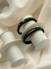 Exquisite Elegance: 22K Gold Fancy Teliya Lightweight Bangles (Set of 2)