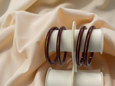 22K Gold Maroon Khadak Bangles 4Pcs