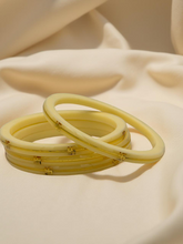 22K Gold Cream Swastik Sticker Khadak Bangles 4Pcs