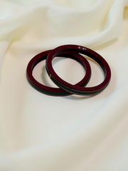22K Gold Green & Red Khadak Bangles 2Pcs