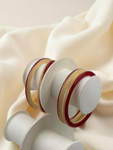 22K Gold Red & Cream Khadak Bangles 4Pcs