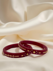 Exquisite Elegance: 22K Gold Fancy Teliya Lightweight Bangles (Set of 2)