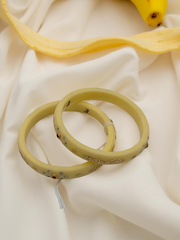 Exquisite Elegance: 22K Gold Fancy Teliya Lightweight Bangles (Set of 2)