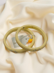 Exquisite Elegance: 22K Gold Fancy Teliya Lightweight Bangles (Set of 2)