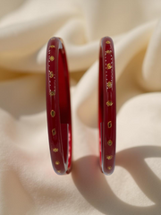 Exquisite Elegance: 22K Gold Fancy Teliya Lightweight Bangles (Set of 2)