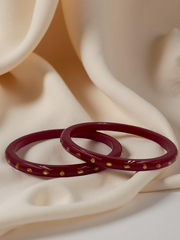 Exquisite Elegance: 22K Gold Fancy Teliya Lightweight Bangles (Set of 2)