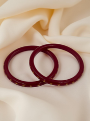 Exquisite Elegance: 22K Gold Fancy Teliya Lightweight Bangles (Set of 2)