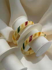 Exquisite Elegance: 22K Gold Fancy Painting Teliya Lightweight Bangles (Set of 2)