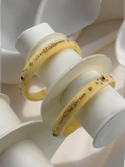 Exquisite Elegance: 22K Gold Fancy Teliya Lightweight Bangles (Set of 2)