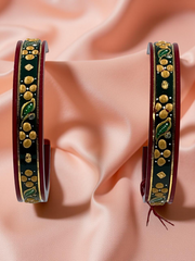 22k Gold Monogram Bangles – Artistry & Authenticity
