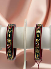 22k Gold Monogram Bangles – Artistry & Authenticity
