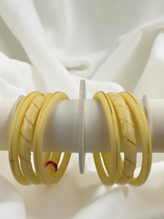22k Lightweight Gold Bangle Cream Variya Set