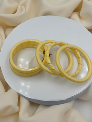 22k Lightweight Gold Bangle Cream Variya Set