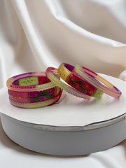 Exquisite 22k Gold Designer Bangle Set (6 Pcs)