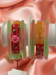 Exquisite 22k Gold Designer Bangle Set (6 Pcs)