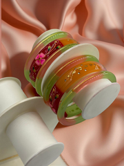 Exquisite 22k Gold Designer Bangle Set (6 Pcs)