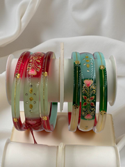 Exquisite 22k Gold Designer Bangle Set (6 Pcs)