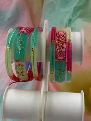 Exquisite 22k Gold Designer Bangle Set (6 Pcs)