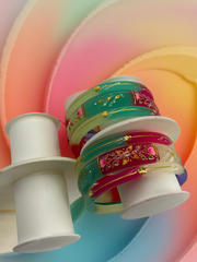 Exquisite 22k Gold Designer Bangle Set (6 Pcs)