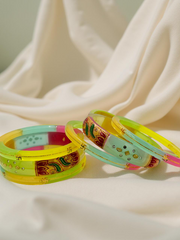 Exquisite 22k Gold Designer Bangle Set (6 Pcs)