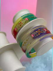 Exquisite 22k Gold Designer Bangle Set (6 Pcs)