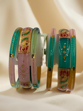 Exquisite 22k Gold Designer Bangle Set (6 Pcs)
