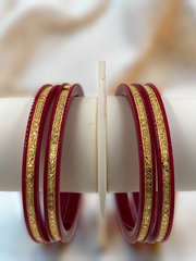 22k Gold Chip Chudi Bangles - Crafted for Daily Luxury & Timeless Elegance 4 Pcs