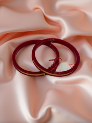 Dazzling Daily Elegance: 22K Gold Chip Comfort Bangles (Set of 2)