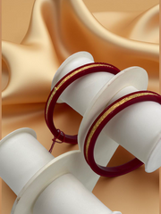 Dazzling Daily Elegance: 22K Gold Chip Comfort Bangles (Set of 2)