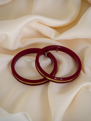 Dazzling Daily Elegance: 22K Gold Chip Comfort Bangles (Set of 2)