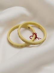 Exquisite Elegance: 22K Gold Fancy Teliya Lightweight Bangles (Set of 2)