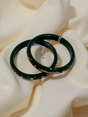 Exquisite Elegance: 22K Gold Fancy Teliya Lightweight Bangles (Set of 2)