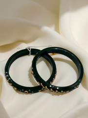 Exquisite Elegance: 22K Gold Fancy Teliya Lightweight Bangles (Set of 2)