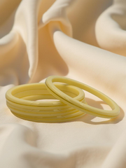 22K Gold Cream Khadak Bangles 4Pcs