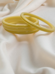 22K Gold Cream Khadak Bangles 4Pcs