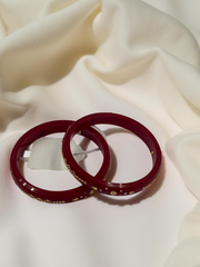 Exquisite Elegance: 22K Gold Fancy Teliya Lightweight Bangles (Set of 2)