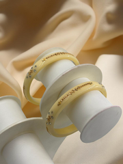 Exquisite Elegance: 22K Gold Fancy Teliya Lightweight Bangles (Set of 2)