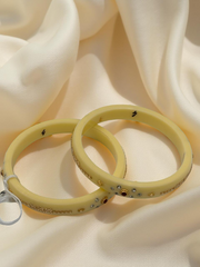 Exquisite Elegance: 22K Gold Fancy Teliya Lightweight Bangles (Set of 2)