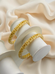 Exquisite Elegance: 22K Gold Fancy Teliya Lightweight Bangles (Set of 2)