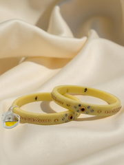 Exquisite Elegance: 22K Gold Fancy Teliya Lightweight Bangles (Set of 2)